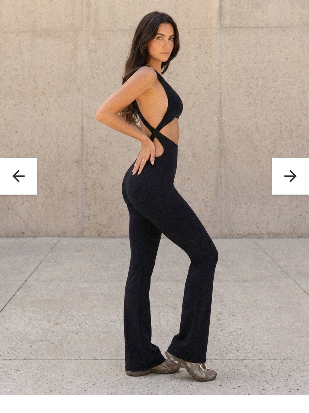Wear Rame black wide leg cutout onesie